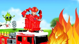 Хелпик и МУЛЬТИК для детей про ПОЖАРНУЮ МАШИНУ! Рома пожарный! Тушим ПОЖАР с пожарной машиной Dickie
