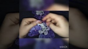 шаль крючком из цветочных мотивов (часть 2)