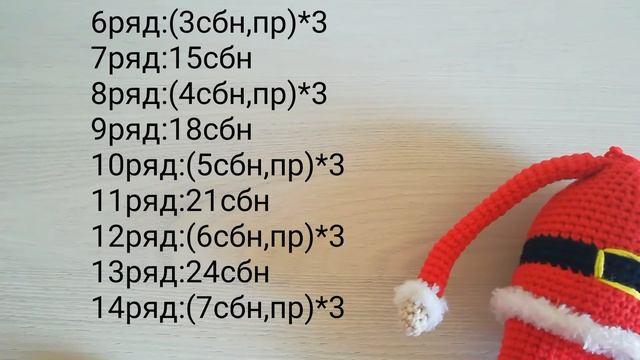 Санта Клаус крючком. Дед Мороз крючком. Подарок на новый год своими руками. Часть3/3