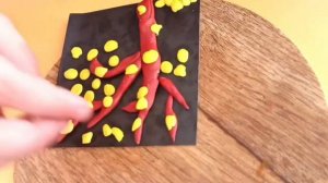 Пластилинография "Осеннее дерево" работа с детьми подготовительной к школе группы. #видеоуроки