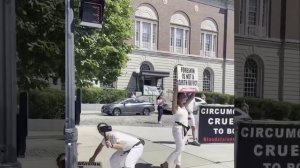 An Intactivist Demonstration in Downtown Newport