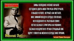 Начало зимы ,Николай Заболоцкий,Советская Поэзия , читает Павел Беседин