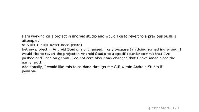 Android : How to revert project back to a previous commit in android studio смотреть онлайн