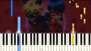 Miraculous Ladybug - Theme - EASY Piano tutorial