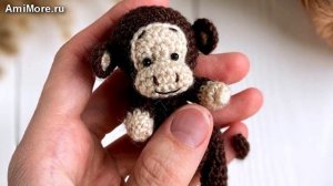 Амигуруми: схема Обезьянка. Игрушки вязаные крючком - Free crochet patterns.