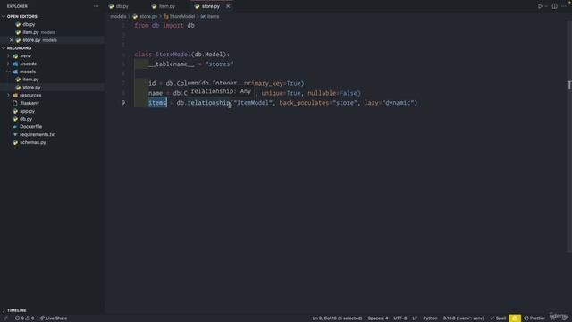 06 - Store data in a SQL - 003 How to write one-to-many relationships using SQLAlchemy