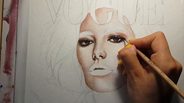 Рисуем портрет акварелью/Watercolor portrait Dua Lipa смотреть онлайн