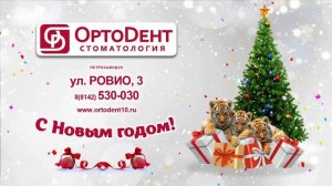 Стоматология "Ортодент". Новогодняя графическая заставка РА "Промо".