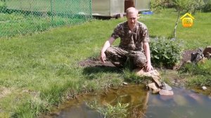 Пруд на даче своими руками из Геопленки