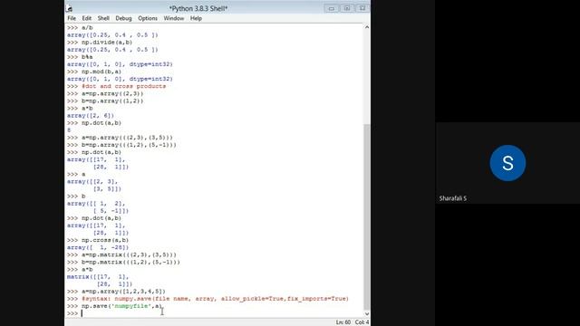 Python 13  Arithmetic operations on arrays and solving simultaneous equations