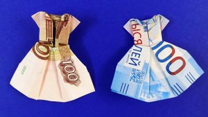 Оригами из денег ? платье из купюры ? Как оригинально подарить деньги. МАНИГАМИ