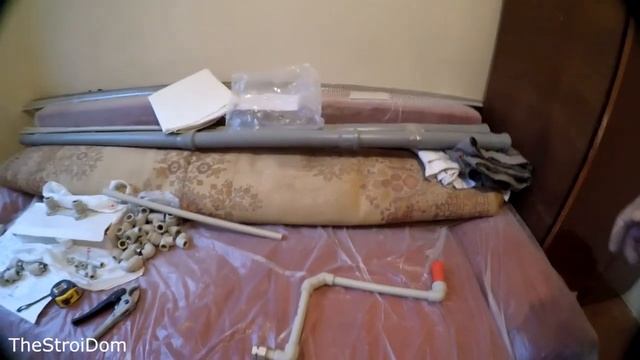 █ Водопровод в квартире. От СТОЯКА на КУХНЮ / Water supply , sewerage