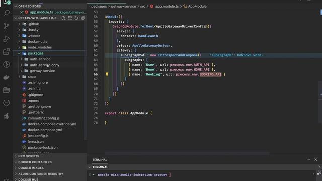 Nest JS Graphql Gateway with Graphql and REST based services #08 #microservices #nestjs