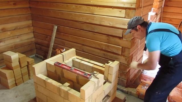 Банная печь из кирпича своими руками || Часть1