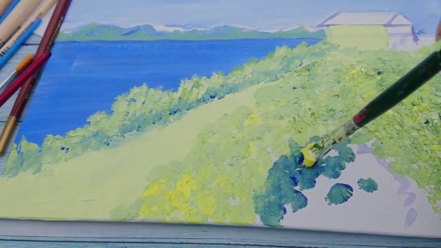 Как нарисовать домик у моря смотреть онлайн