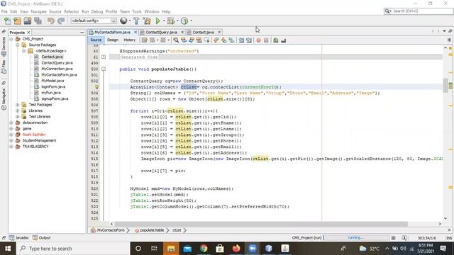 Java Online Class  - CMS Project Contact Form  Part 2