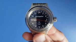 Часы с автоподзаводом "Восток" Командирские Амфибия с 24-х часовым циферблатом (720935/2431.01)