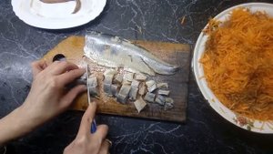 Корейская морковка с селёдкой!!!