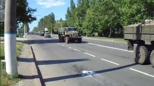 Колонна военной техники в Николаеве