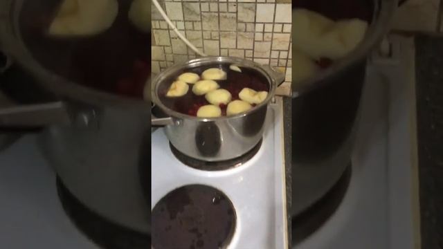 Клюквенно-яблочный компот