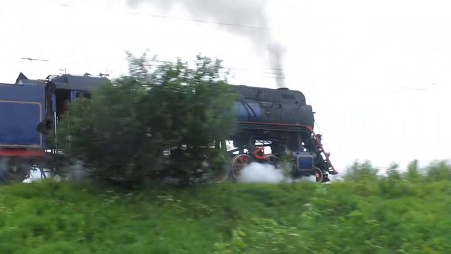 Паровозы ЛВ-0522 и Эр766-41 смотреть онлайн