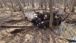 Самодельный трактор на бездорожье