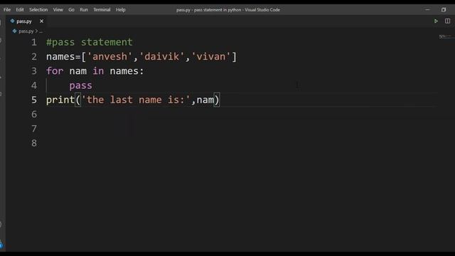 # 23 Pass Statement in Python| Python Tutorial for Beginners смотреть онлайн