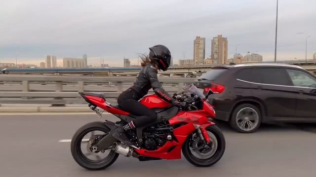 +8. сезон не закрыт #мототаня девушка на красном мотоцикле kawasaki смотреть онлайн