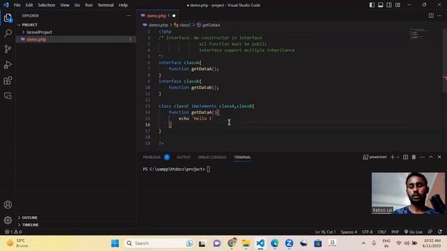 Interface in PHP || OOPS in PHP || PHP Tutorials || Coding for beginners