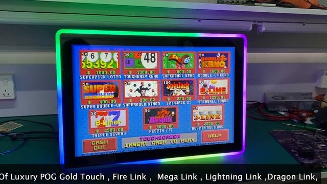 23.6 Inch Capacitive Touch screen Gaming Slot Games Monitor With LED Lights Mounted For Sale смотреть онлайн