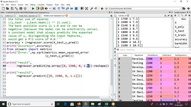 Ml using Python Class 10