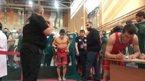 Взвешивание борцов Россия до 21 года, до 57 кг.