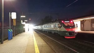D1 МЦД-1 Водники прибытие ЭП2д и отправление электрички в сторону города Лобня