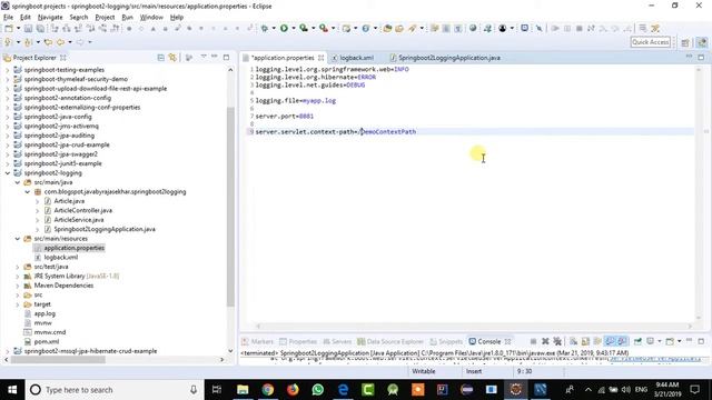 Spring Boot : Context Path in application properties giving an error | Spring Boot Application смотреть онлайн