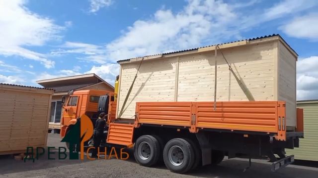 Доставка готовой бытовки по СПб и ЛО от Древ-Снаб смотреть онлайн