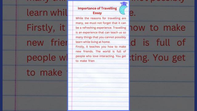 Importance of Travelling Essay