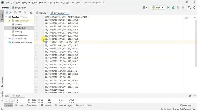 Cleaning Wrong Format Datas Using Pandas | Data Cleaning | Pandas In Machine Learning | Pycharm