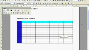 Create Tables in Open Office. (Basic)