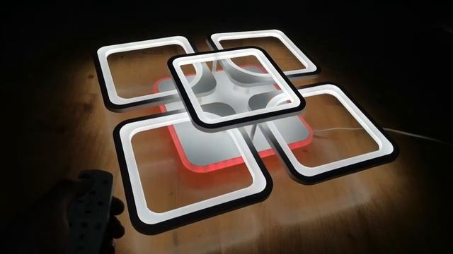 Демонстрация режимов работы светодиодной управляемой люстры Profit Light 8057/4+1 WHT смотреть онлайн