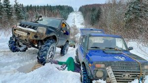 НЕОЖИДАННЫЙ финал НИВЫ против Suzuki Jimny испытание в снегу на бездорожье