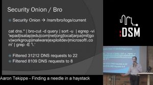 Aaron Tekippe - Finding a needle in a haystack: Utilizing DNS to detect threats