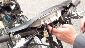Honda Dio AF56　Install the separated meter panel　メーター取り付け