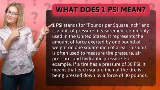 What does 1 PSI mean? смотреть онлайн