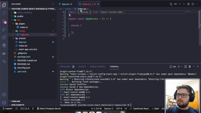 React, Material UI 5 e Typescript: #03 - Instalando React router dom V6 смотреть онлайн