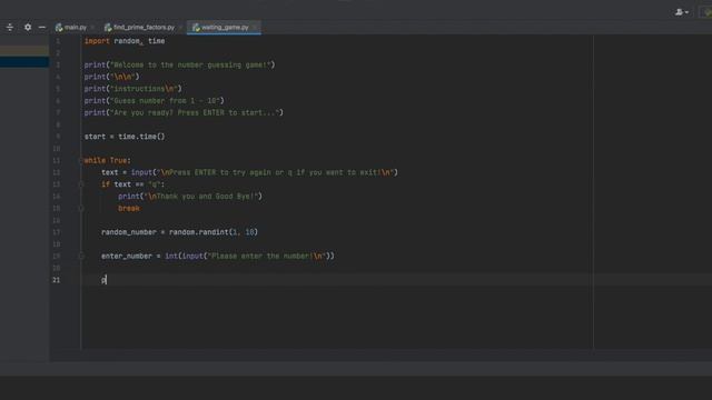 Number guessing game - Python