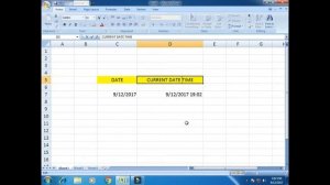 How To Display Current Date & Time In Excel Tutorial In Urdu or Hindi