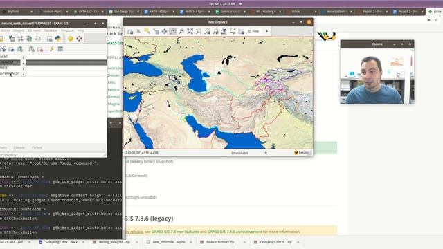 Introduction to GRASS GIS version 8 - Basics and getting started.