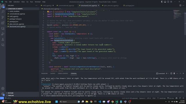 Langchain agents in JavaScript. All built in Agent types