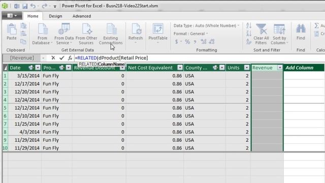 Highline Excel 2016 Class 22: How To Build Data Model & DAX Formulas in Power Pivot смотреть онлайн