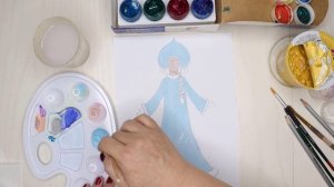 Как нарисовать Снегурочку